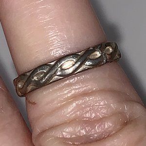 3.1mm Sterling Silver Celtic Ring, Size 3 1/4